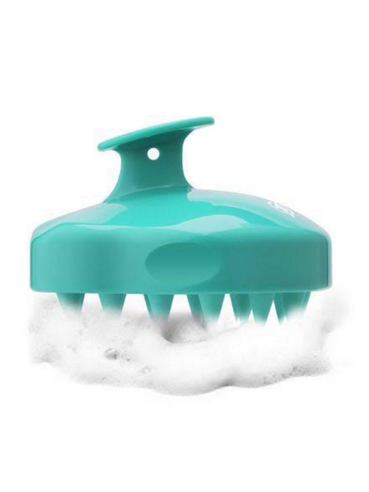 Teal scalp massager brush by HairSecrets for scalp massage and hair oiling