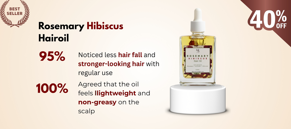 HairSecrets Rosemary Hibiscus Hair Oil, best seller for hair fall